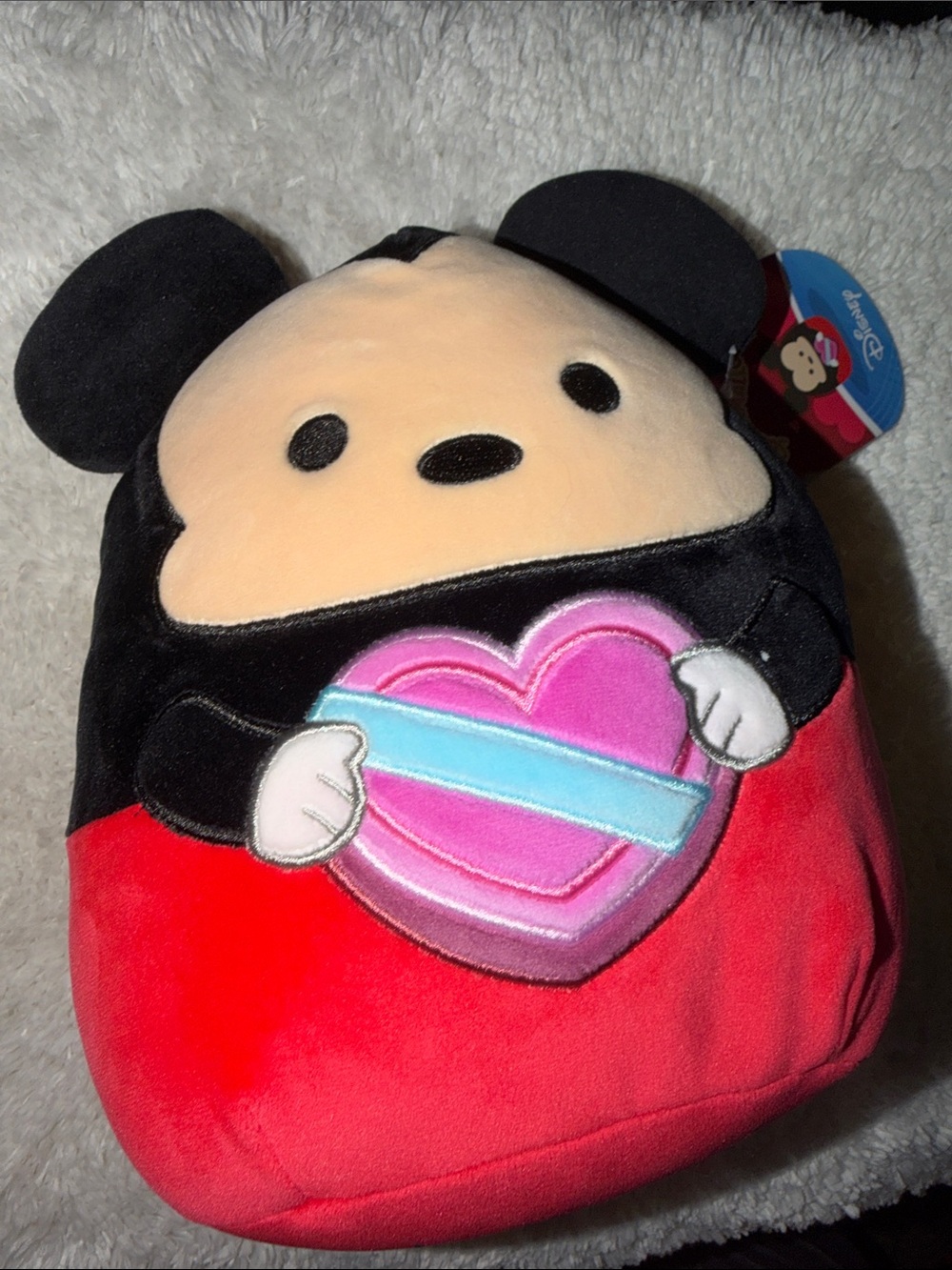 Disney Mickey Tsum Tsum Plush with Pink Heart and Blue Stripe